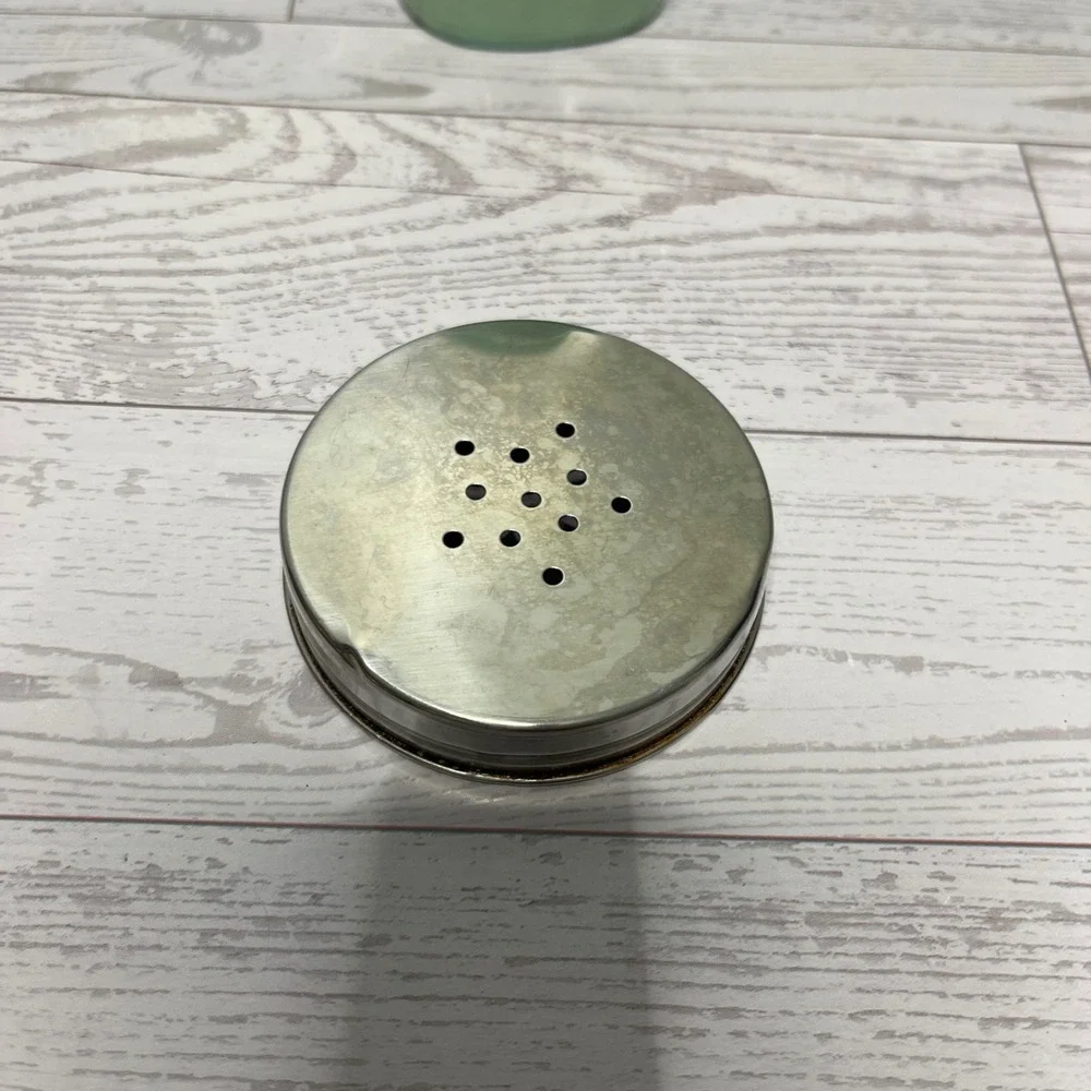 Pioneer Woman Adeline Jadeite Glass Sugar Shaker Green Milk Glass Stainless Lid